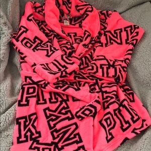 Pink HOT PINK Short Robe